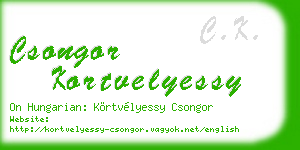 csongor kortvelyessy business card